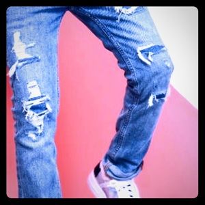 Boys Abercrombie Ripped Look Skinny Jean 13/14